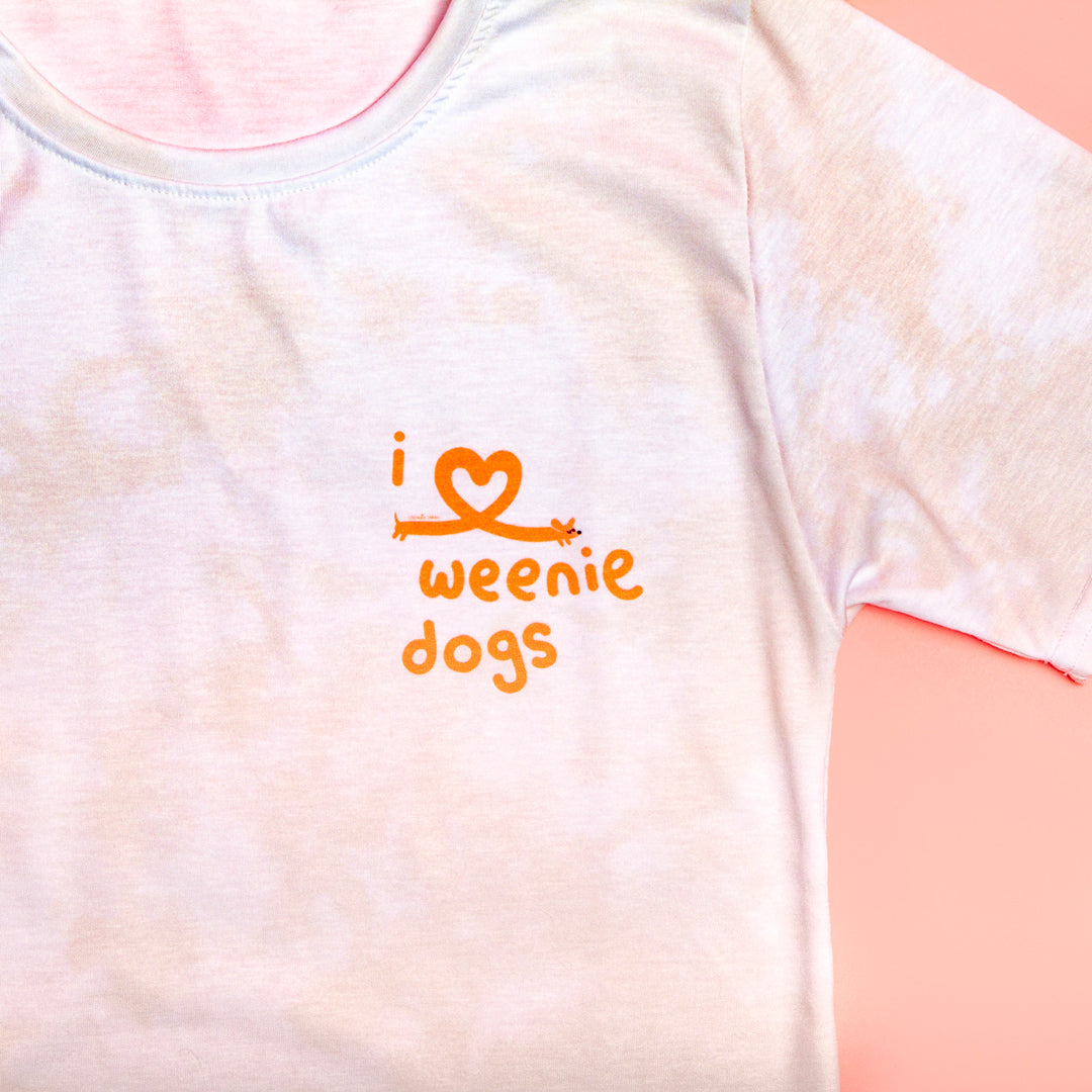 I ❤️ Weenie Dogs・Tie Dye Ween Tee
