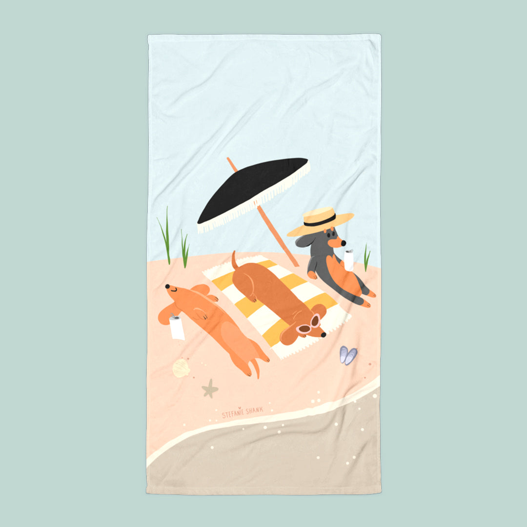 Seaside Pups・Cabana Towel